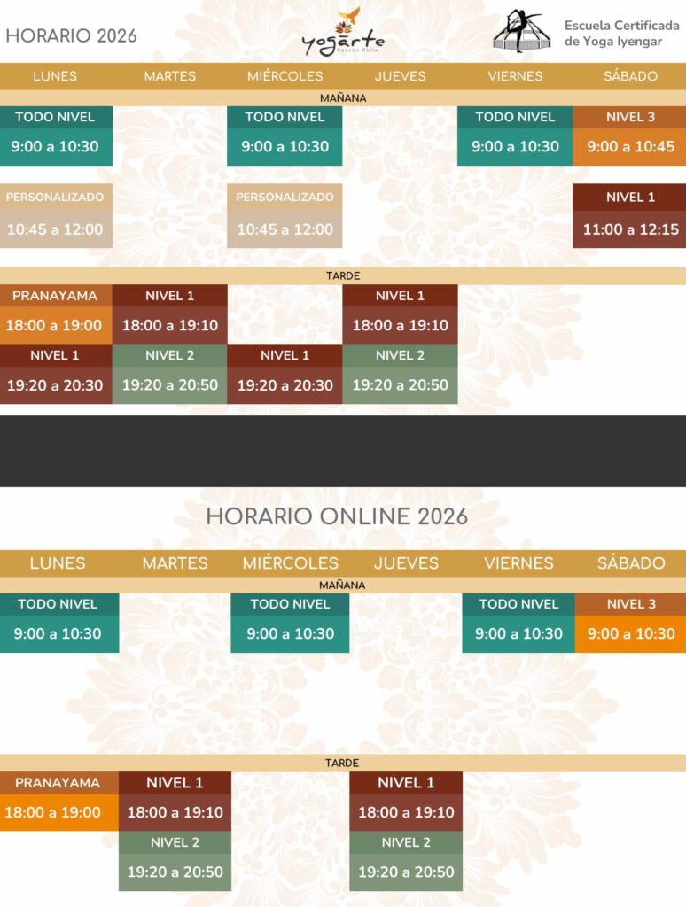 Horario Yogarte 2026